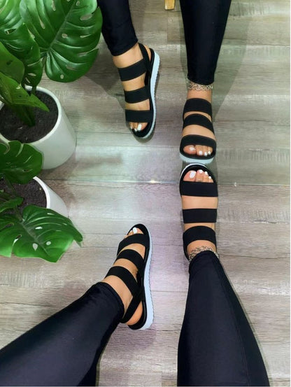 Women Shoes Flat Bottomed Color Matching Women Anti Slip Sandals Limorista