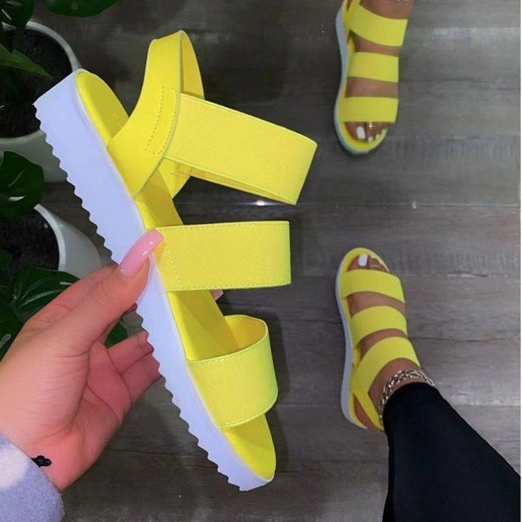 Women Shoes Flat Bottomed Color Matching Women Anti Slip Sandals Limorista