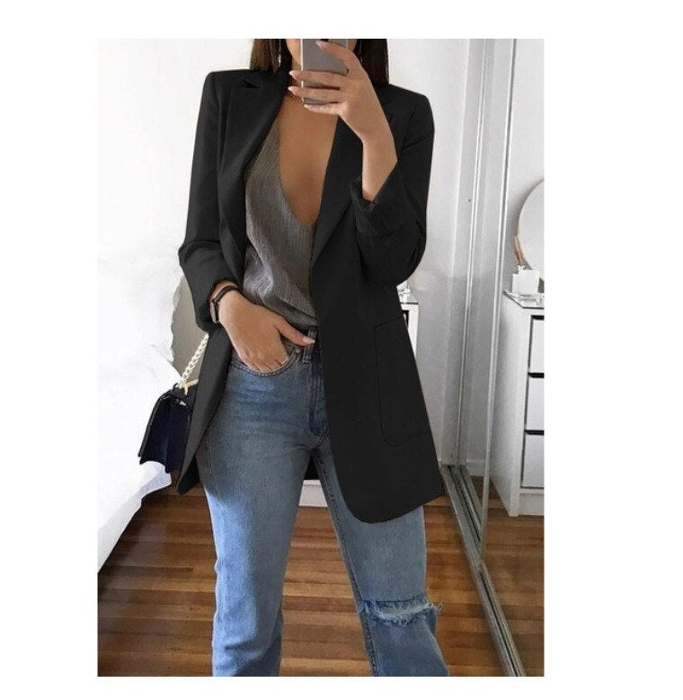 Lapel Slim Cardigan Temperament Blazer Limorista