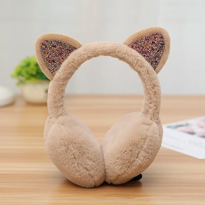 New Cute Rabbit Ears Bowknot Earmuffs For Ladies Winter Rabbit Fur Earmuffs Limorista