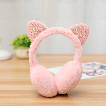 New Cute Rabbit Ears Bowknot Earmuffs For Ladies Winter Rabbit Fur Earmuffs Limorista