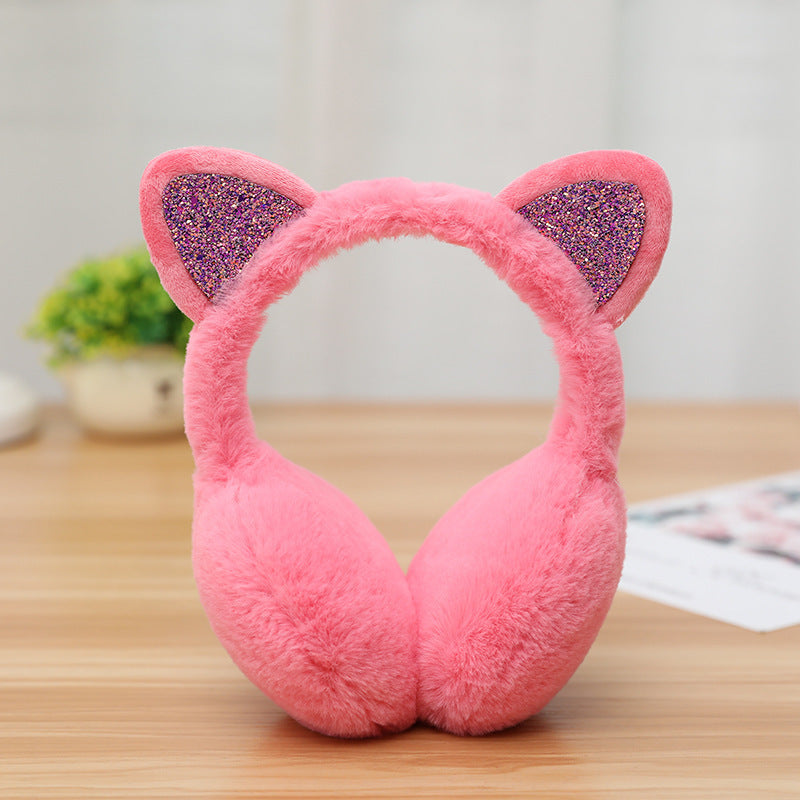 New Cute Rabbit Ears Bowknot Earmuffs For Ladies Winter Rabbit Fur Earmuffs Limorista