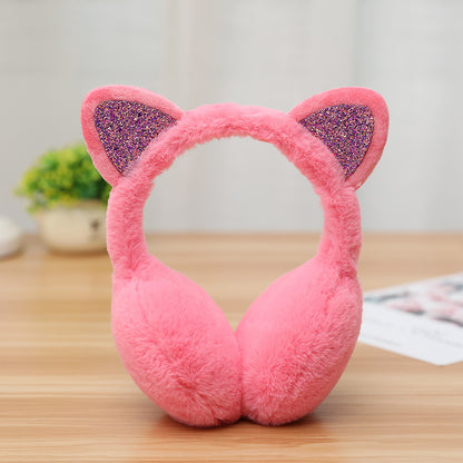 New Cute Rabbit Ears Bowknot Earmuffs For Ladies Winter Rabbit Fur Earmuffs Limorista