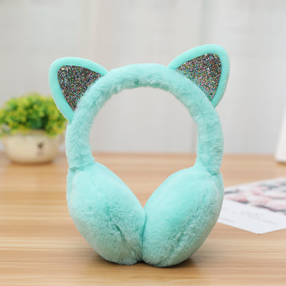 New Cute Rabbit Ears Bowknot Earmuffs For Ladies Winter Rabbit Fur Earmuffs Limorista