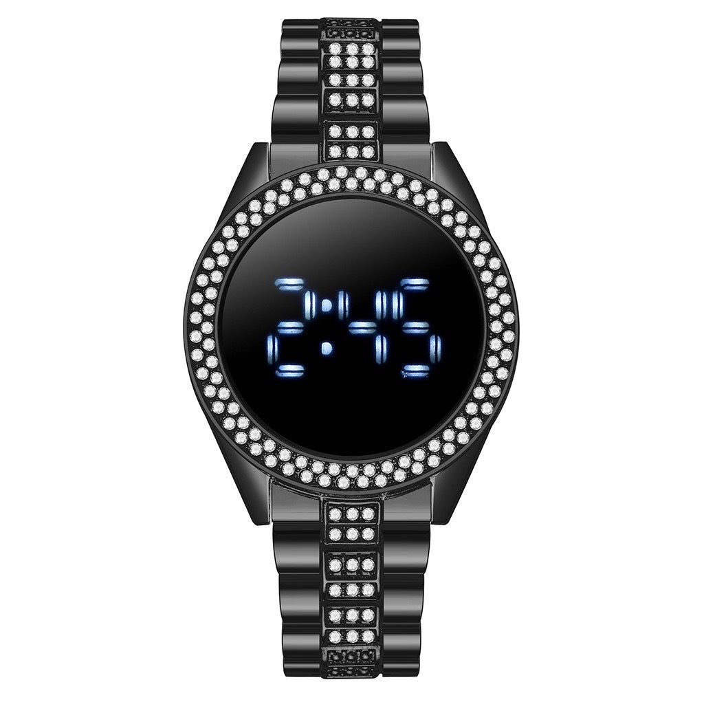 New Style Diamond-Encrusted Ladies Sports Fashion Personalized Electronic Watch Limorista