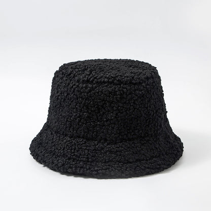 Hat Female Winter Korean Version Of The Tide Wild Japanese Net Red Lamb Hat Fisherman Hat Autumn And Winter Warm Plush Basin Hat Limorista