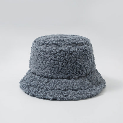 Hat Female Winter Korean Version Of The Tide Wild Japanese Net Red Lamb Hat Fisherman Hat Autumn And Winter Warm Plush Basin Hat Limorista