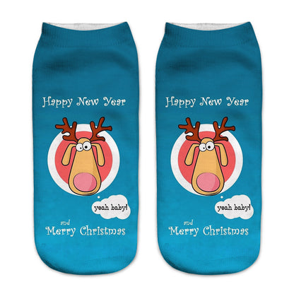 New 3D Printed Christmas Pattern Women&