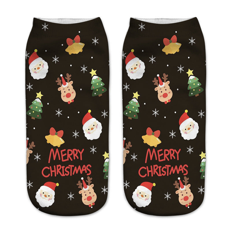 New 3D Printed Christmas Pattern Women&