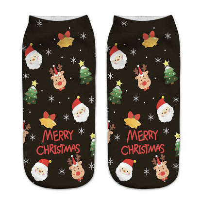 New 3D Printed Christmas Pattern Women&