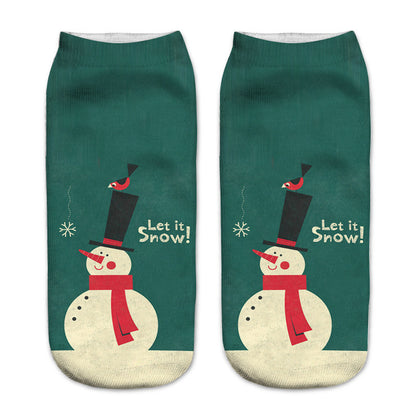 New 3D Printed Christmas Pattern Women&