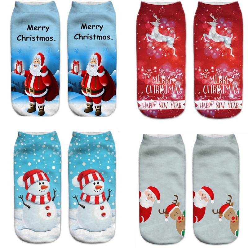 New 3D Printed Christmas Pattern Women&