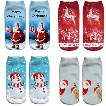 New 3D Printed Christmas Pattern Women&