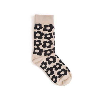 Cute cartoon flower socks cotton girl in stockings Limorista