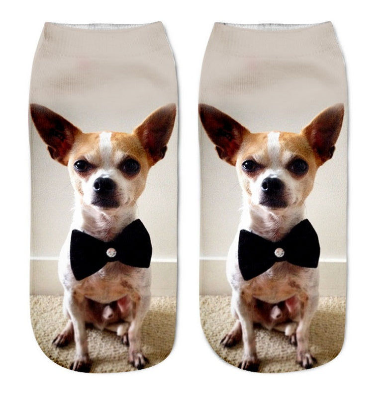 Popular Funny Unisex Short Socks 3D Cat Printed Anklet Socks Casual Socks Limorista
