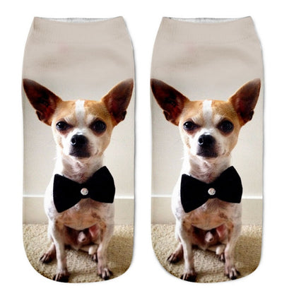 Popular Funny Unisex Short Socks 3D Cat Printed Anklet Socks Casual Socks Limorista