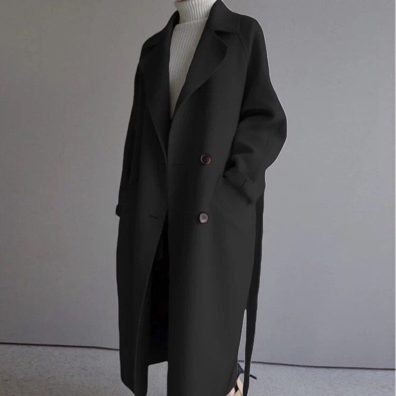 Womens Lapel Cashmere coat Limorista