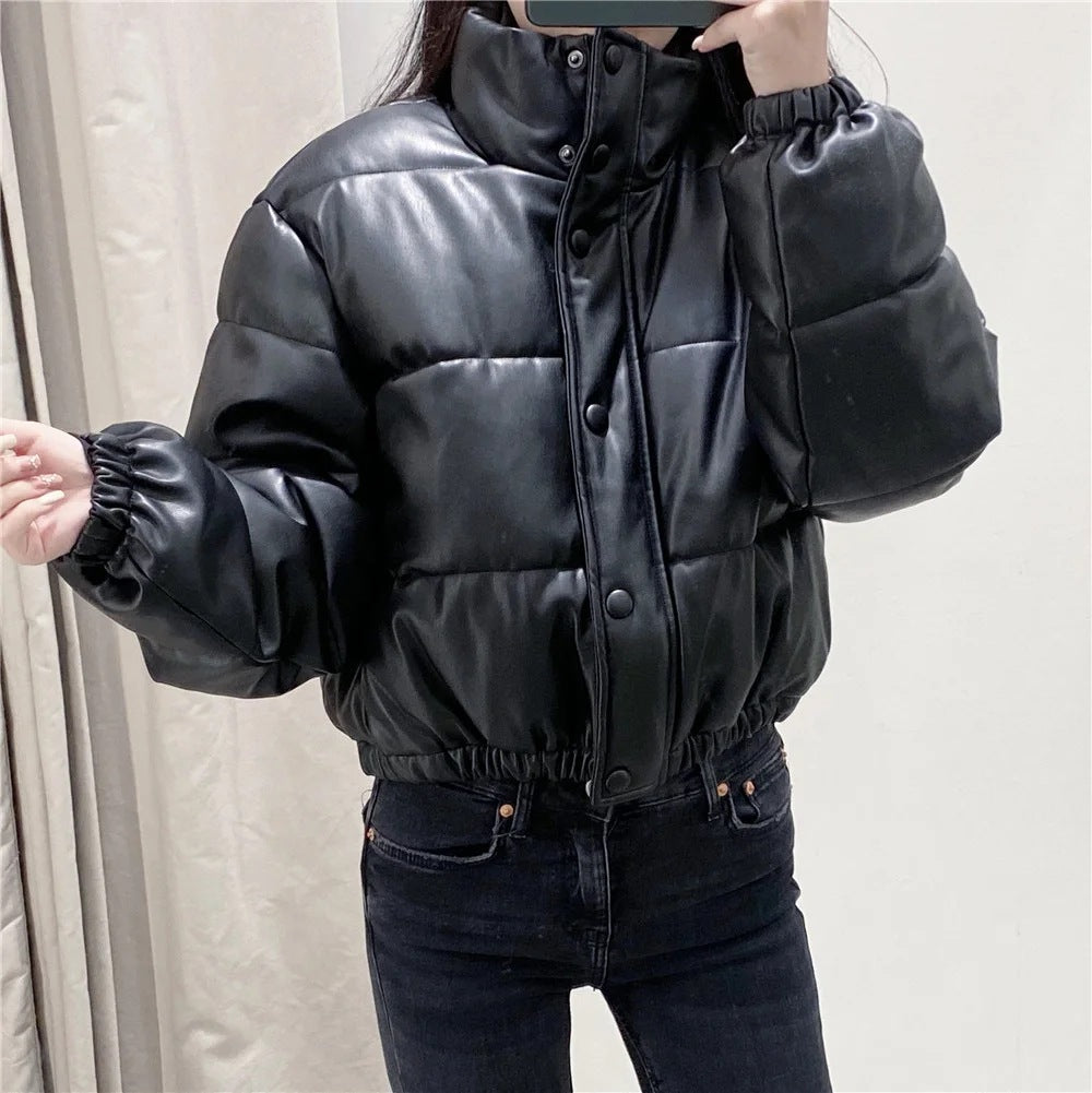 Faux leather cotton jacket Limorista