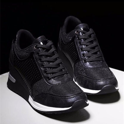 Lacing Sneakers With Platform Heels For Women Limorista