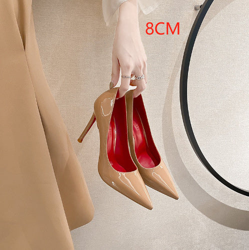 Black With Red Background High Heels Women&
