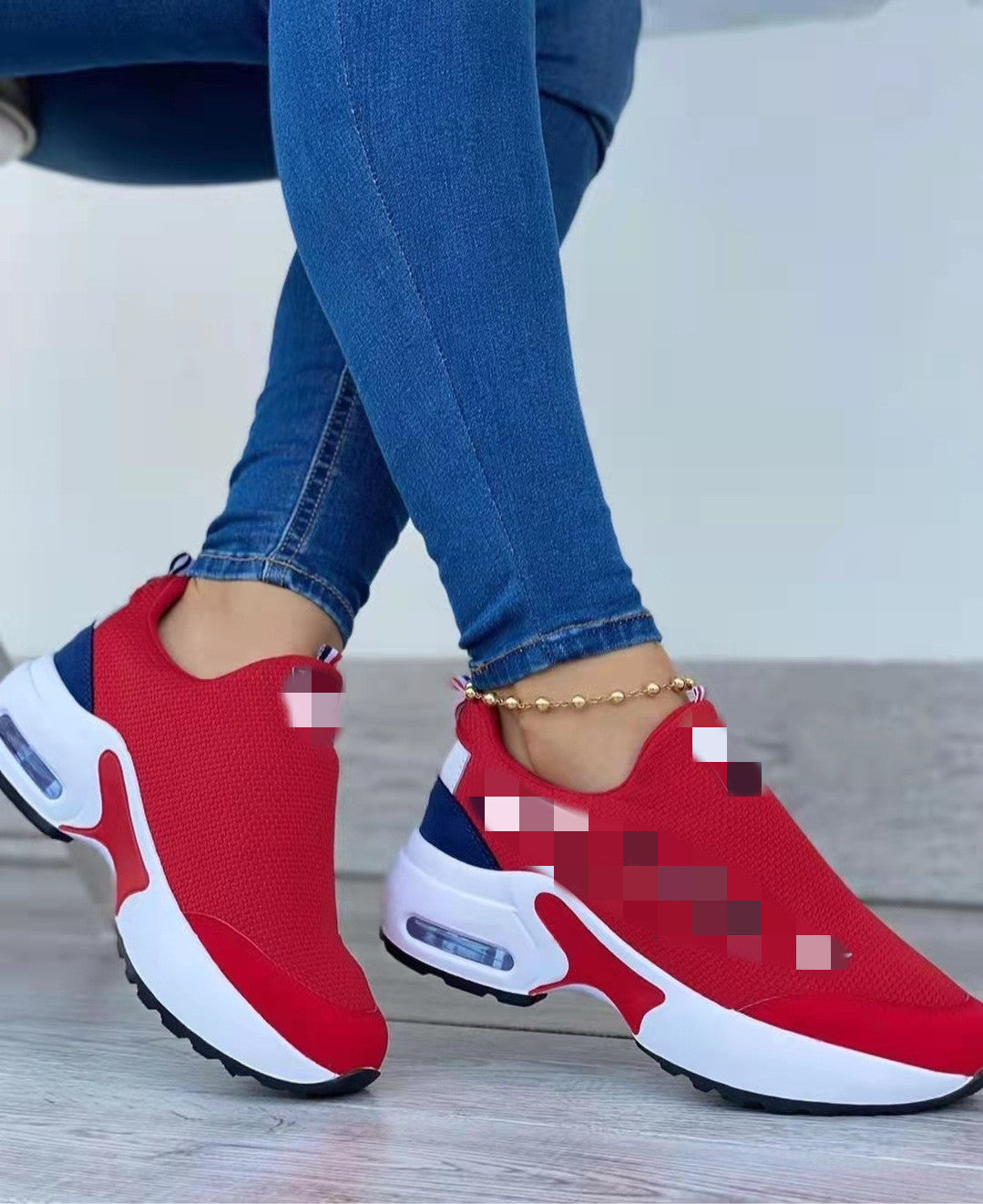 Air Cushion Lazy Dad Shoes Slip-on Sneakers For Women Limorista