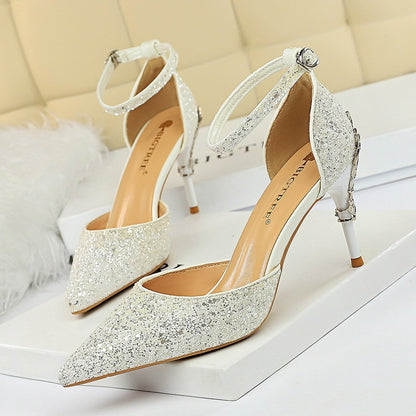 High metallic and sequined heels Limorista