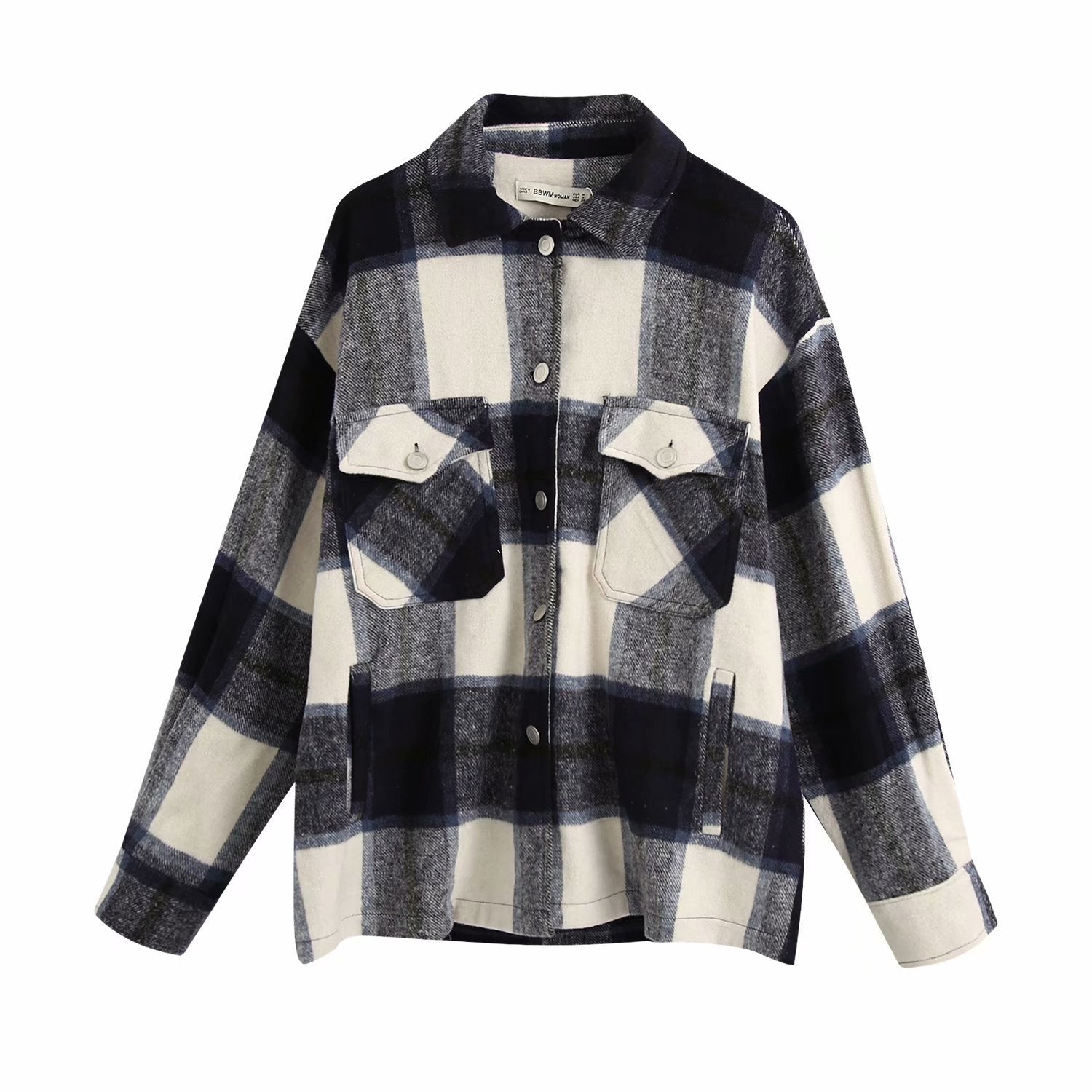 Ladies casual plaid shirt jacket Limorista