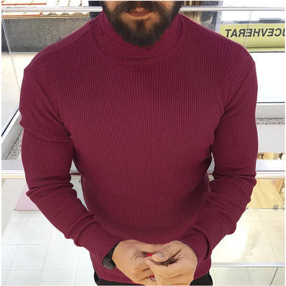 High collar striped sweater Limorista