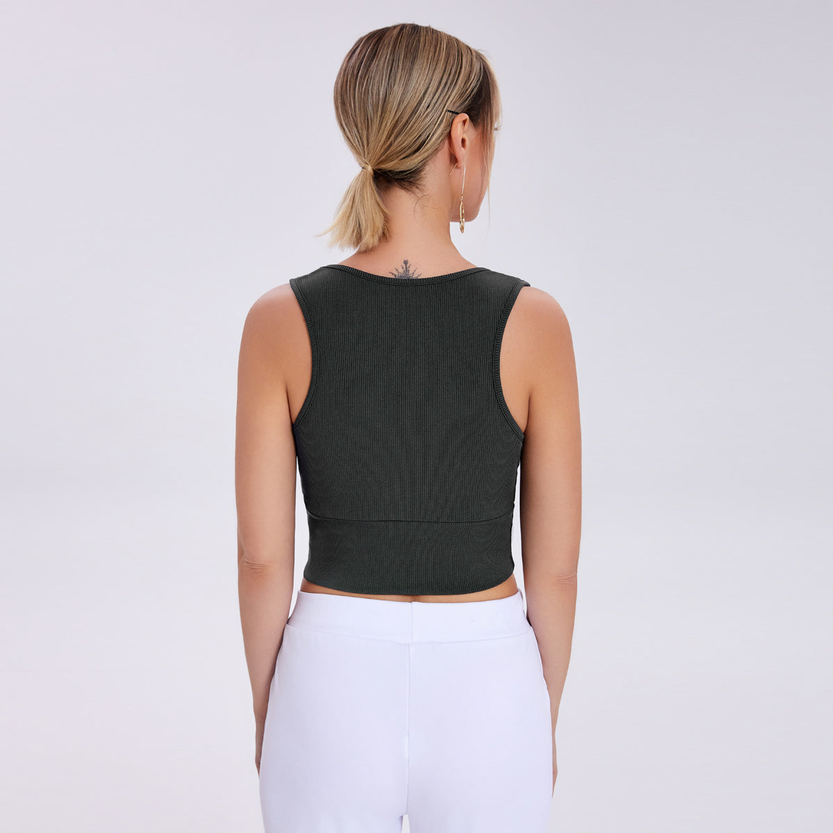 Cool Summer Fashionable And Sexy Deep V -neck Camisole Exposed Navel Suspender Vest Limorista