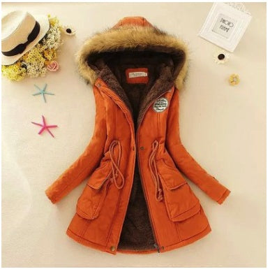 Thick Winter Jacket Women Large Size Long Section Hooded parka outerwear new fashion fur collar Slim padded cotton warm coat Limorista