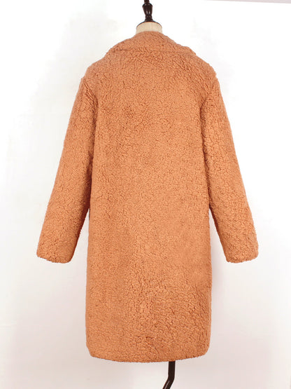 Autumn and winter ladies suit collar faux fur jacket Limorista