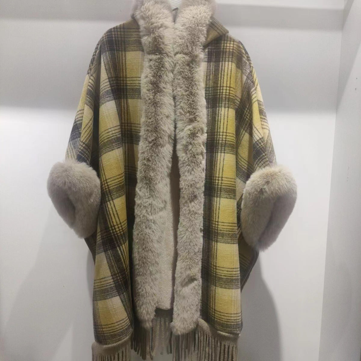 Maillard Plaid, Brushed Thickened Winter Shawl Limorista