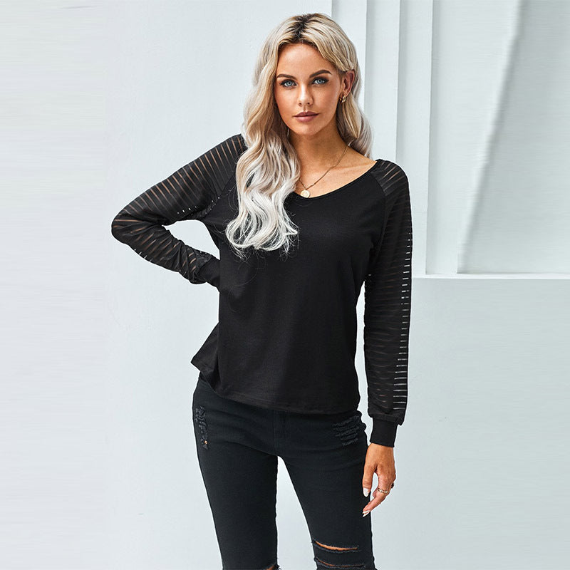 Simple V-neck Fashion Women&