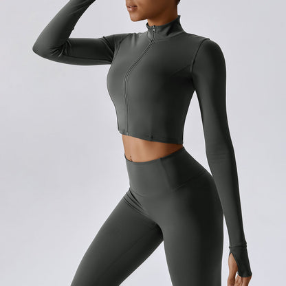 Zipper Outdoor Running Sports Ladies Yoga Jacket Limorista