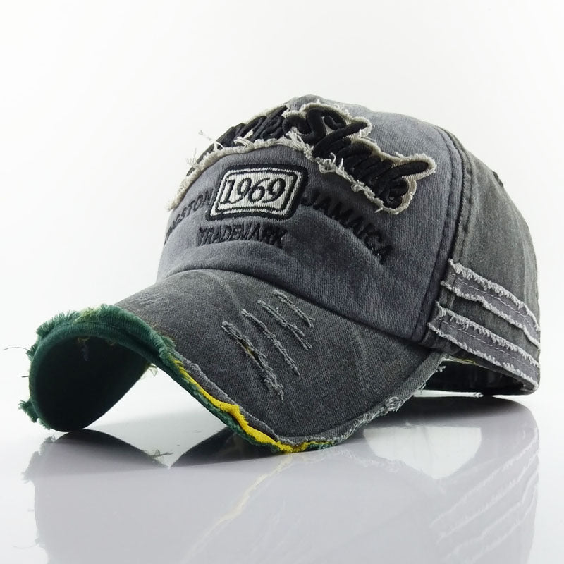 Old worn-out baseball cap 1969 letter hat Limorista