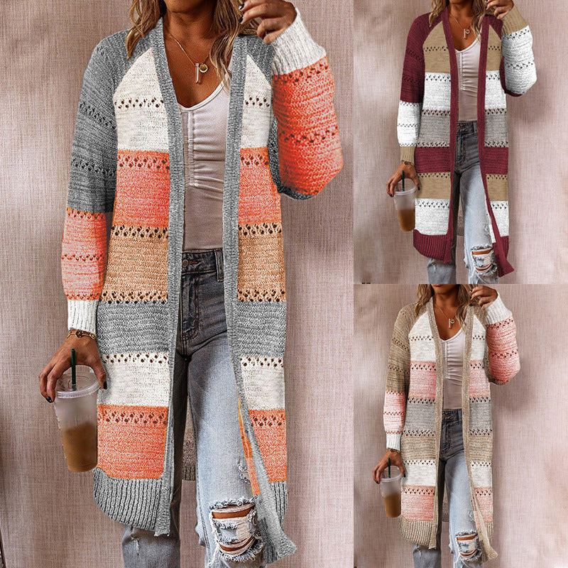 Medium length long sleeve knitted cardigan Limorista