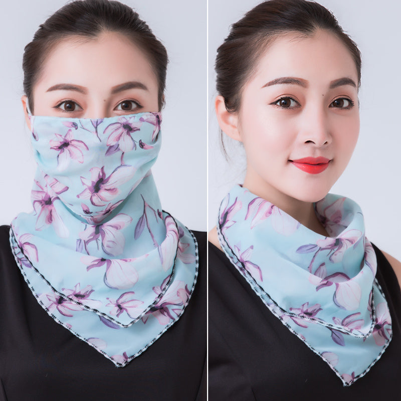 Hanging Ear Thin Face-covering Scarf Triangle Veil Scarf Limorista