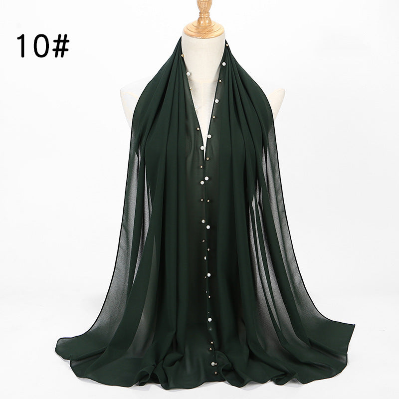 Chiffon nail pearl scarf hijab Limorista