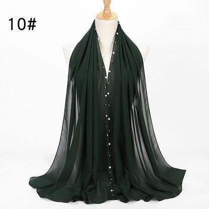 Chiffon nail pearl scarf hijab Limorista