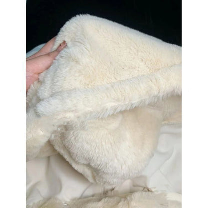 Hooded Plush Thickened Coat Women Limorista