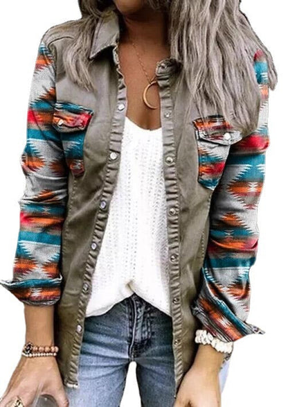 Street Hipster Plaid Single-breasted Lapel Cardigan Shirt Limorista