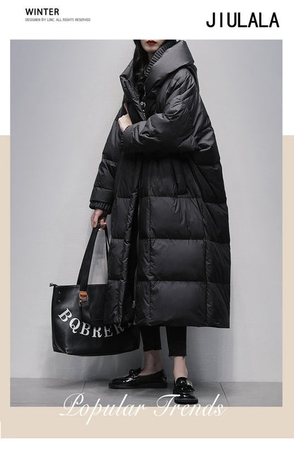 Winter Fleece-lined Thickened 90 White Duck Down Jacket Limorista
