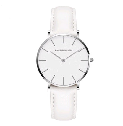 36mm ladies simple watch waterproof Korean white belt student watch Limorista