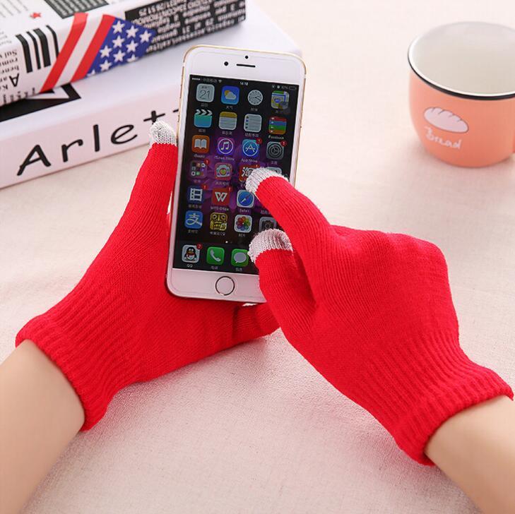 Knit Gloves Ladies Jacquard Touch Screen Warm Fashion Winter Gloves Limorista