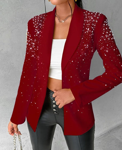 Fashion Casual Bubble Beads Small Suit Women&