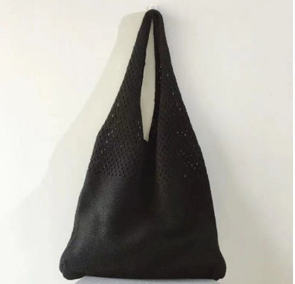 Simple Vintage Cutout Knit Tote Bag Limorista
