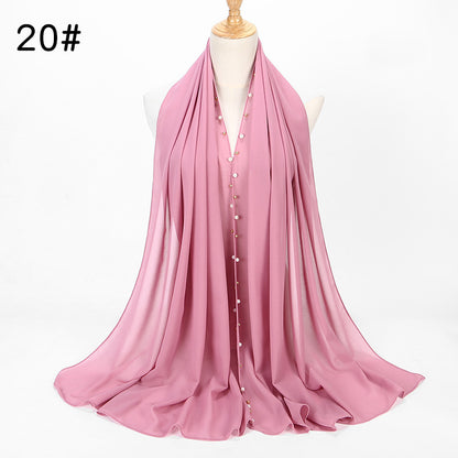 Chiffon nail pearl scarf hijab Limorista