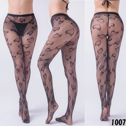 Vintage rose jacquard pantyhose Limorista