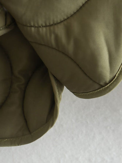 Single-breasted Mid-length Loose Cotton Coat Limorista