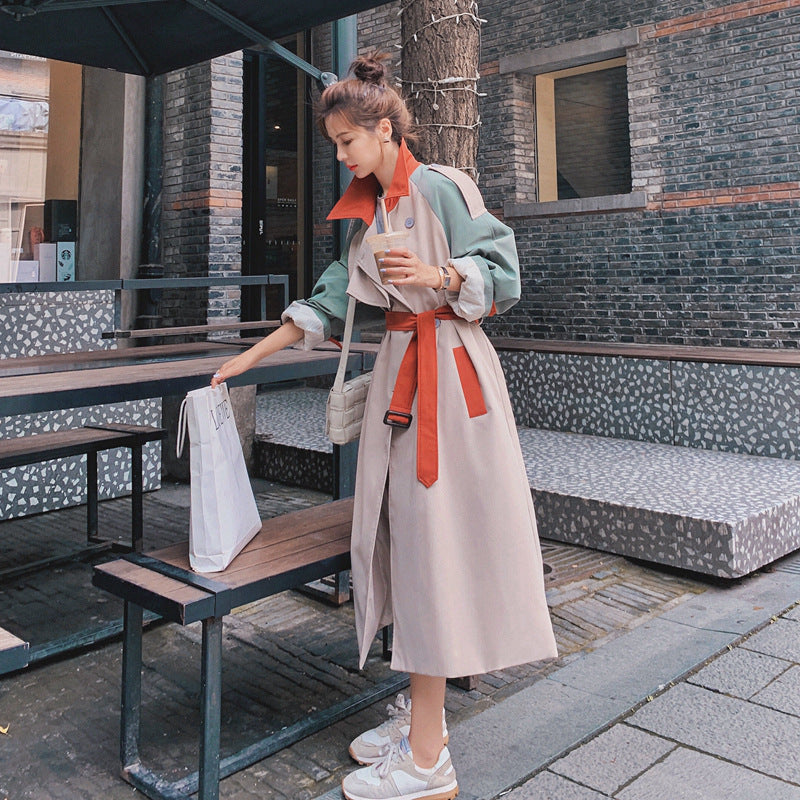 Contrasting color workwear coat Limorista